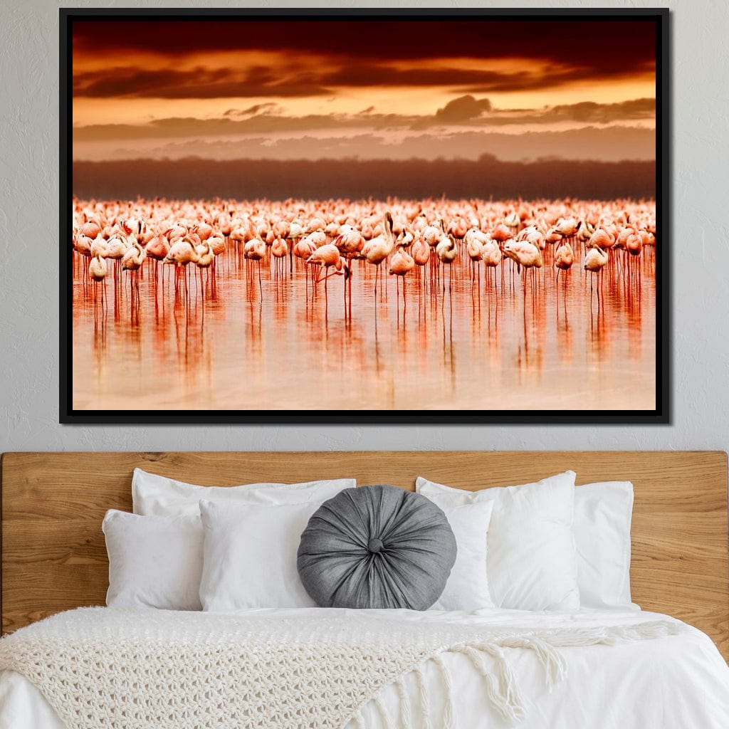 Lake Nakuru Flamingos Canvas Wall Art