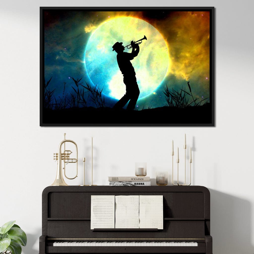 Space Trumpeter Canvas Wall Art