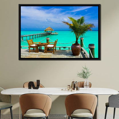 Coffee on the Beach Canvas Wall Art