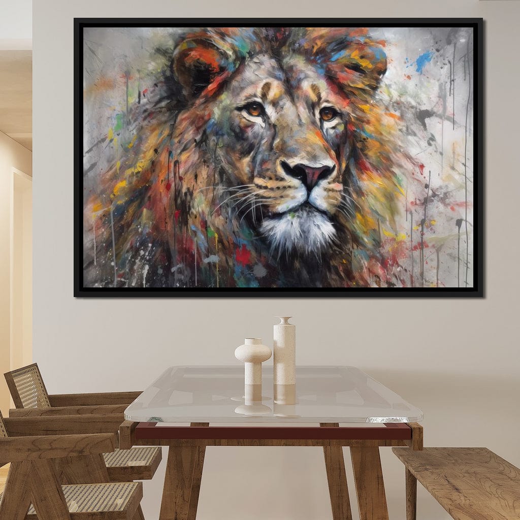 Urban Jungle: Lion Canvas Wall Art
