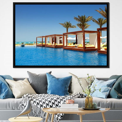 Pool Beds Canvas Wall Art