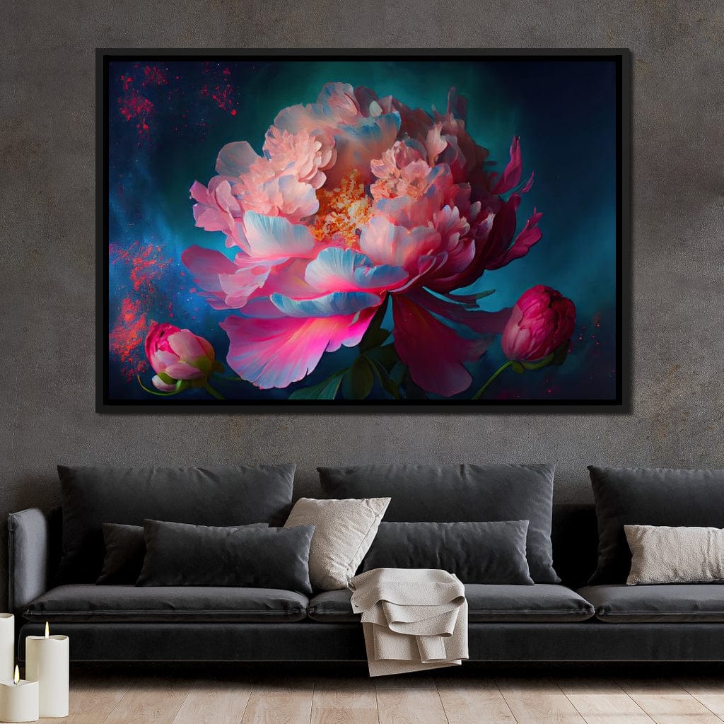 Peonie Flower 1 Canvas Wall Art
