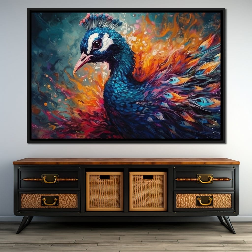 Vibrant Peacock Canvas Wall Art