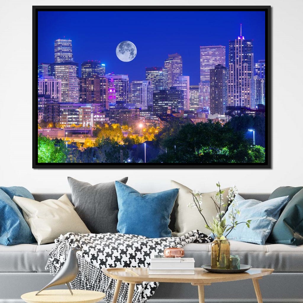 Denver Skyline Canvas Wall Art