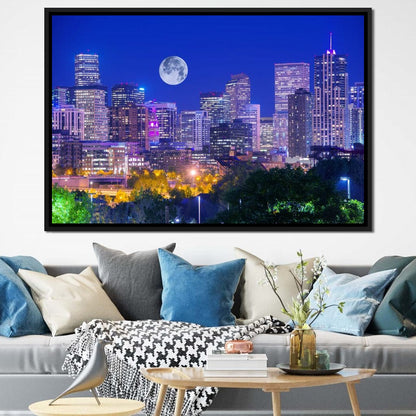 Denver Skyline Canvas Wall Art