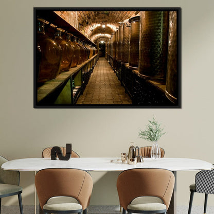 Wine Cellar Corridor Canvas Wall Art