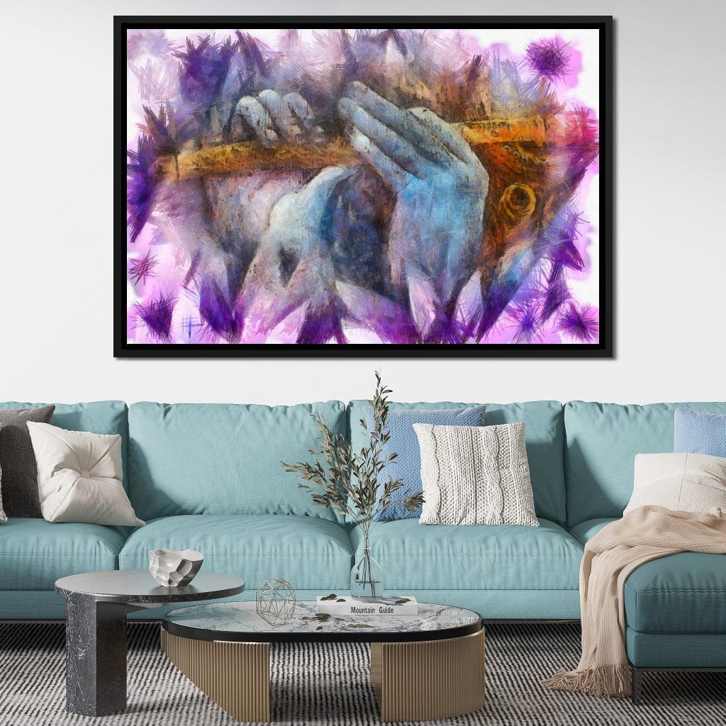 Krishna Playing the Flute Canvas Wall Art