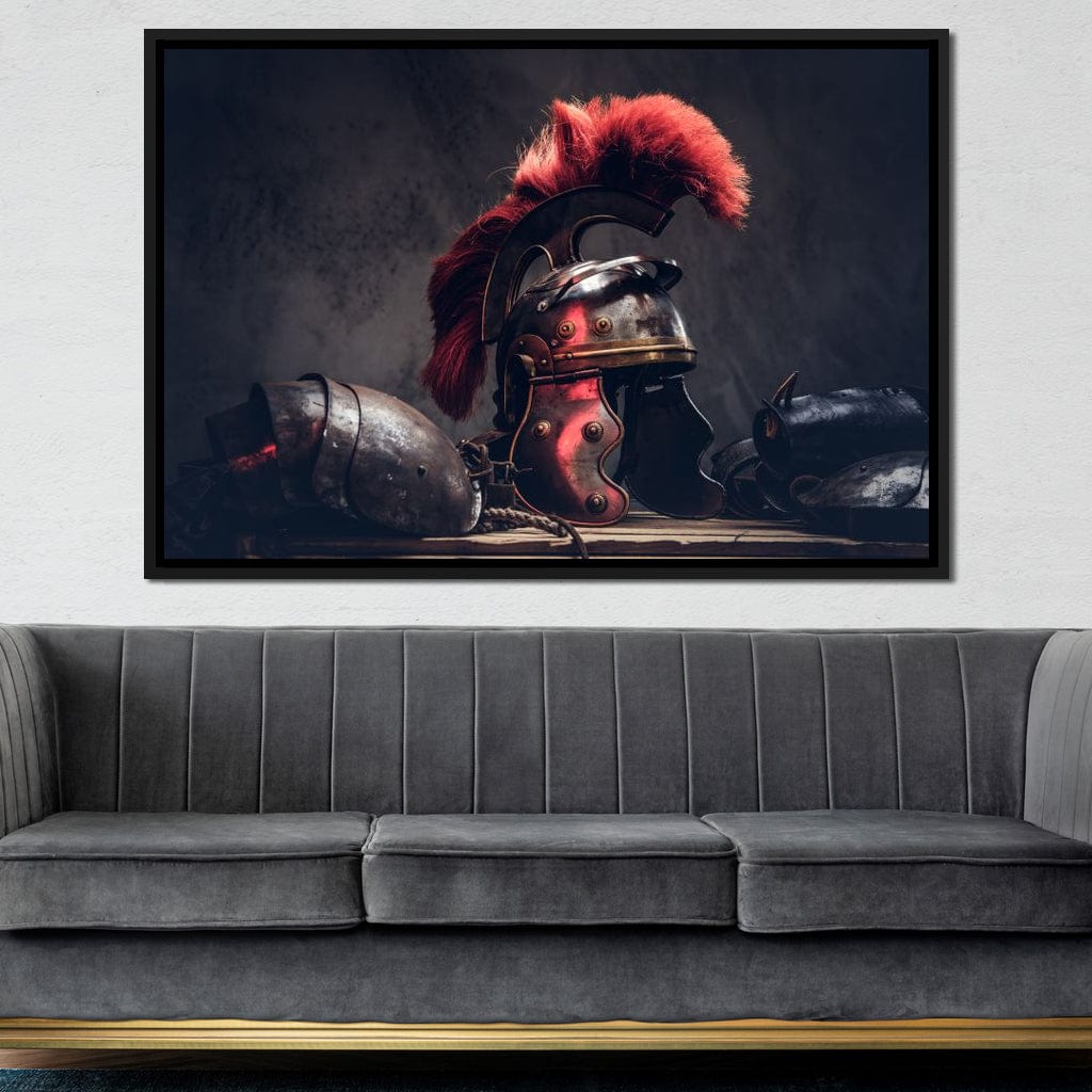 Roman Warrior Helmet Canvas Wall Art