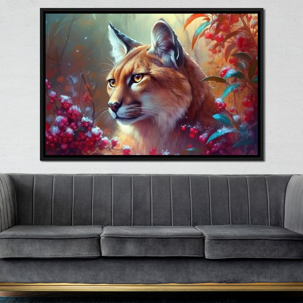 Winter Puma Canvas Wall Art