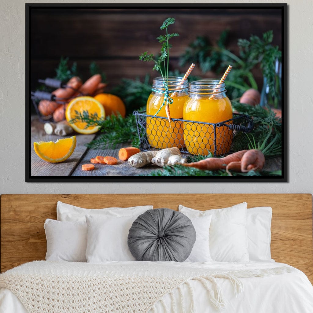 Fresh Orange Juice Canvas Wall Art