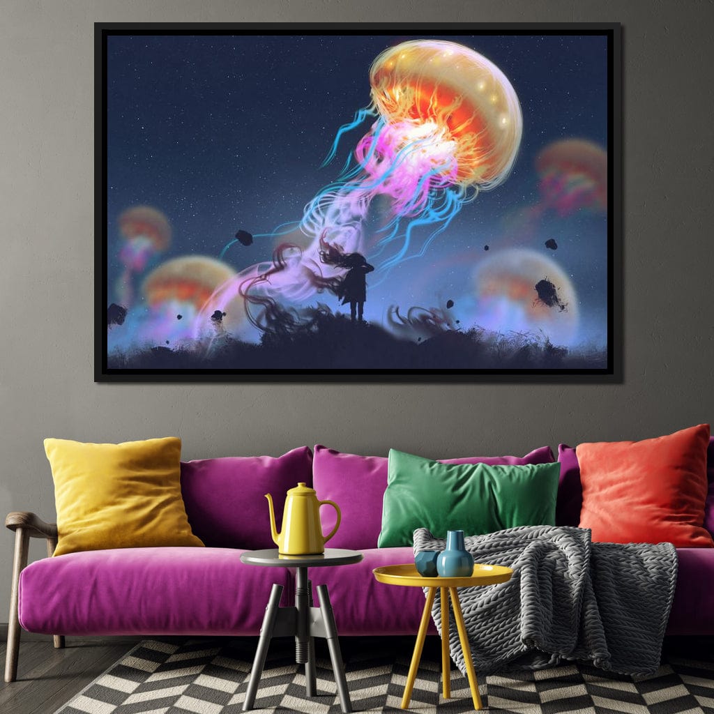 Giant Jellyfish Canvas Wall Art