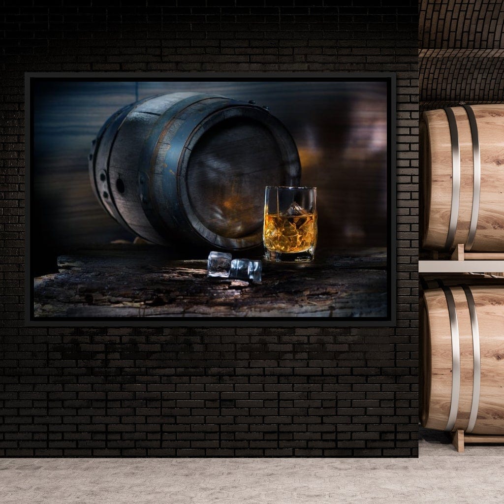 Keg of Whiskey Canvas Wall Art