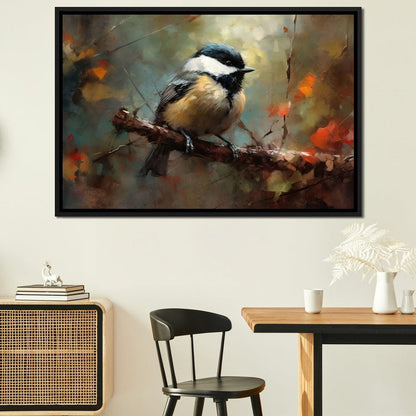 Black-Capped Chickadee Canvas Wall Art