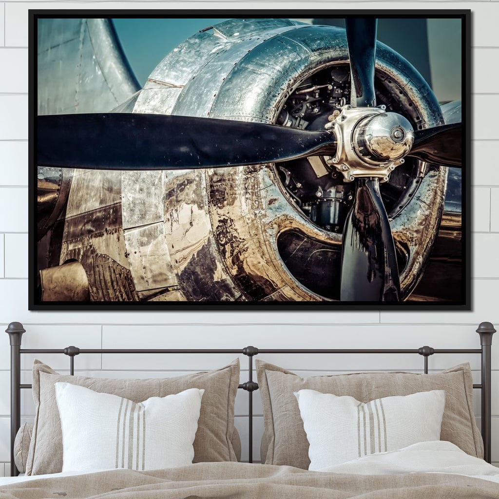 WWII Airplane Propeller Canvas Wall Art