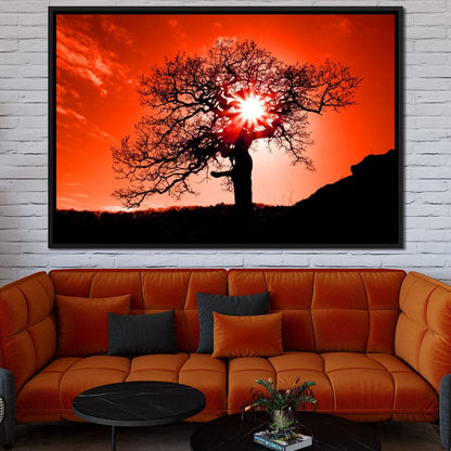 Red Dusk Canvas Wall Art
