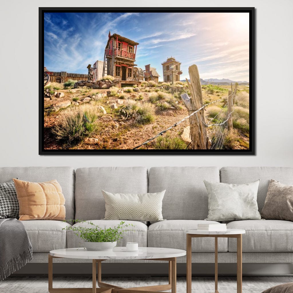 Abandoned Western Town Canvas Wall Art