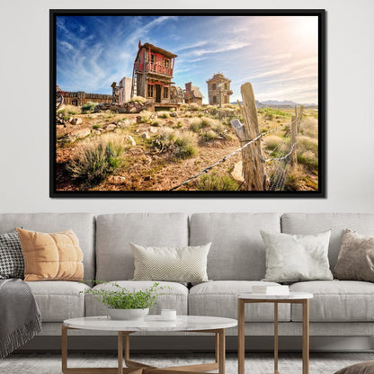 Abandoned Western Town Canvas Wall Art