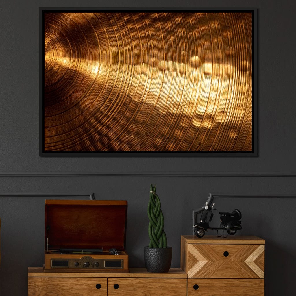 Golden Cymbal Canvas Wall Art