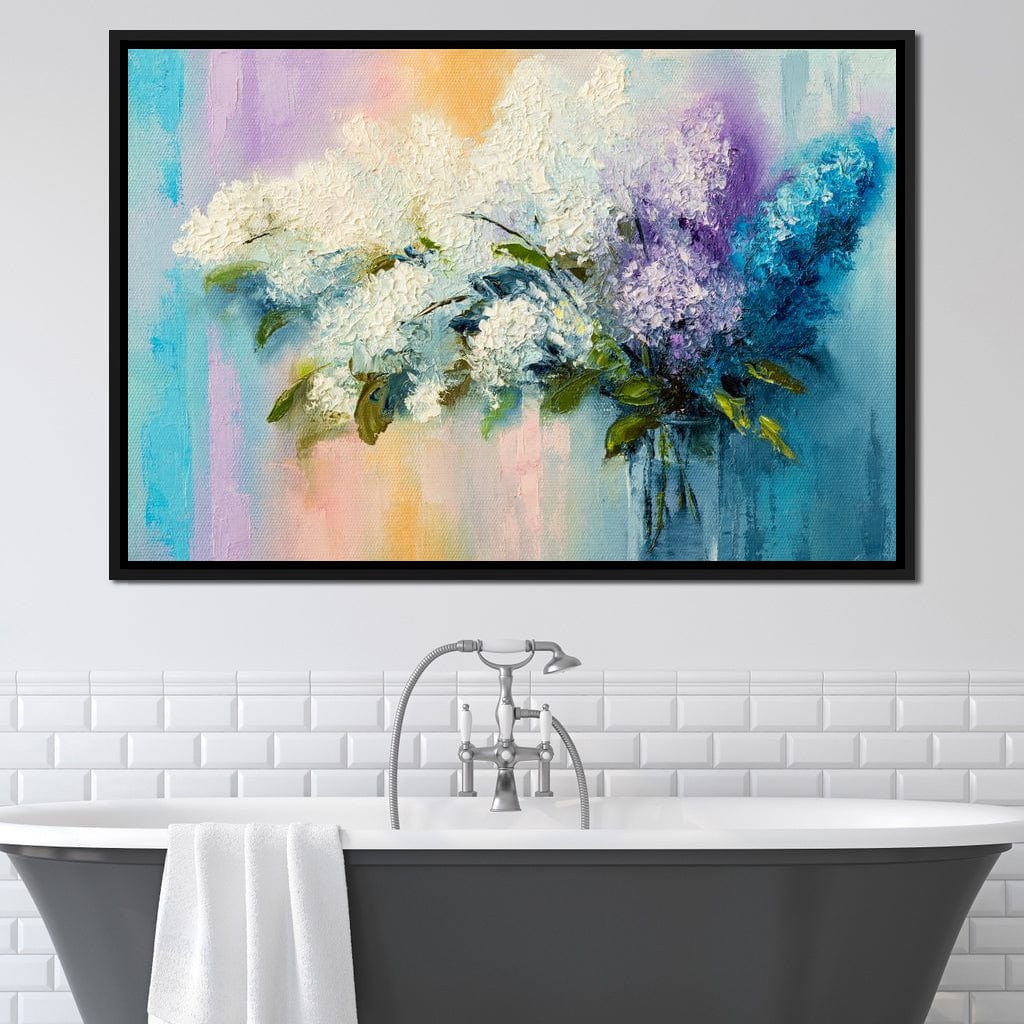 Lilac Flowers Canvas Wall Art
