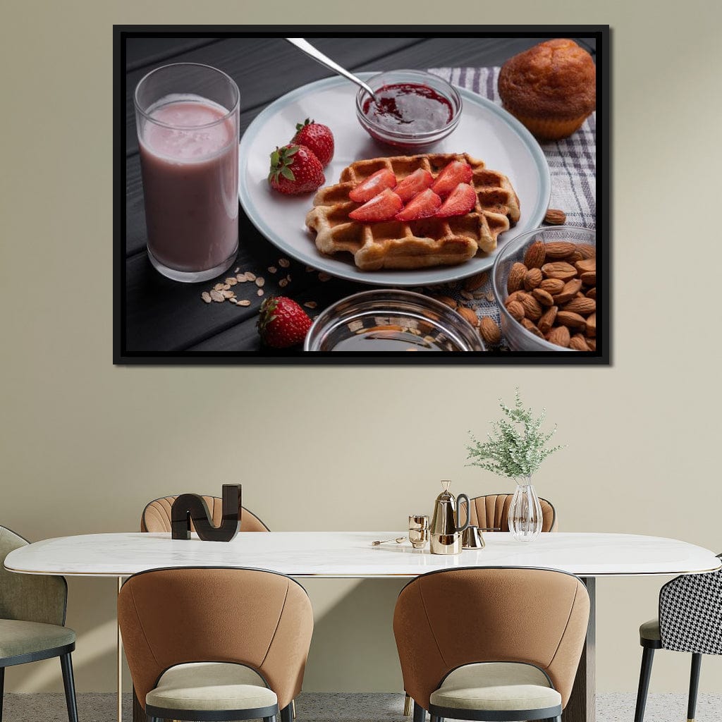 Homemade Waffles Canvas Wall Art