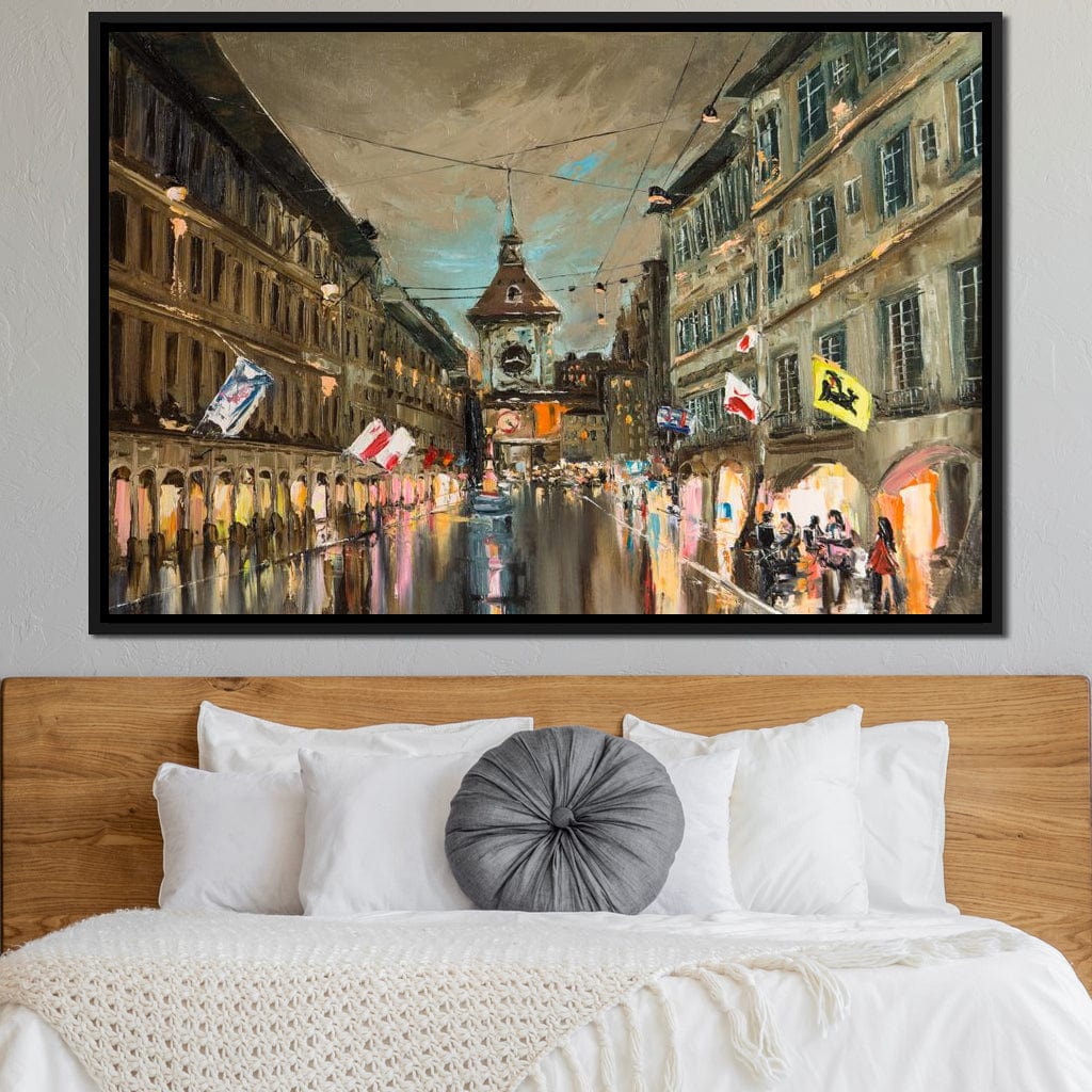 European City Canvas Wall Art