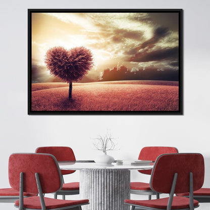 Loving Tree Sunrise Canvas Wall Art