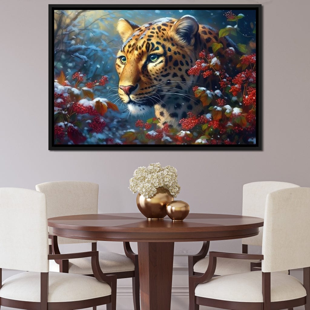 Winter Jaguar Canvas Wall Art