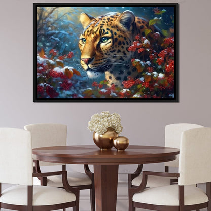 Winter Jaguar Canvas Wall Art