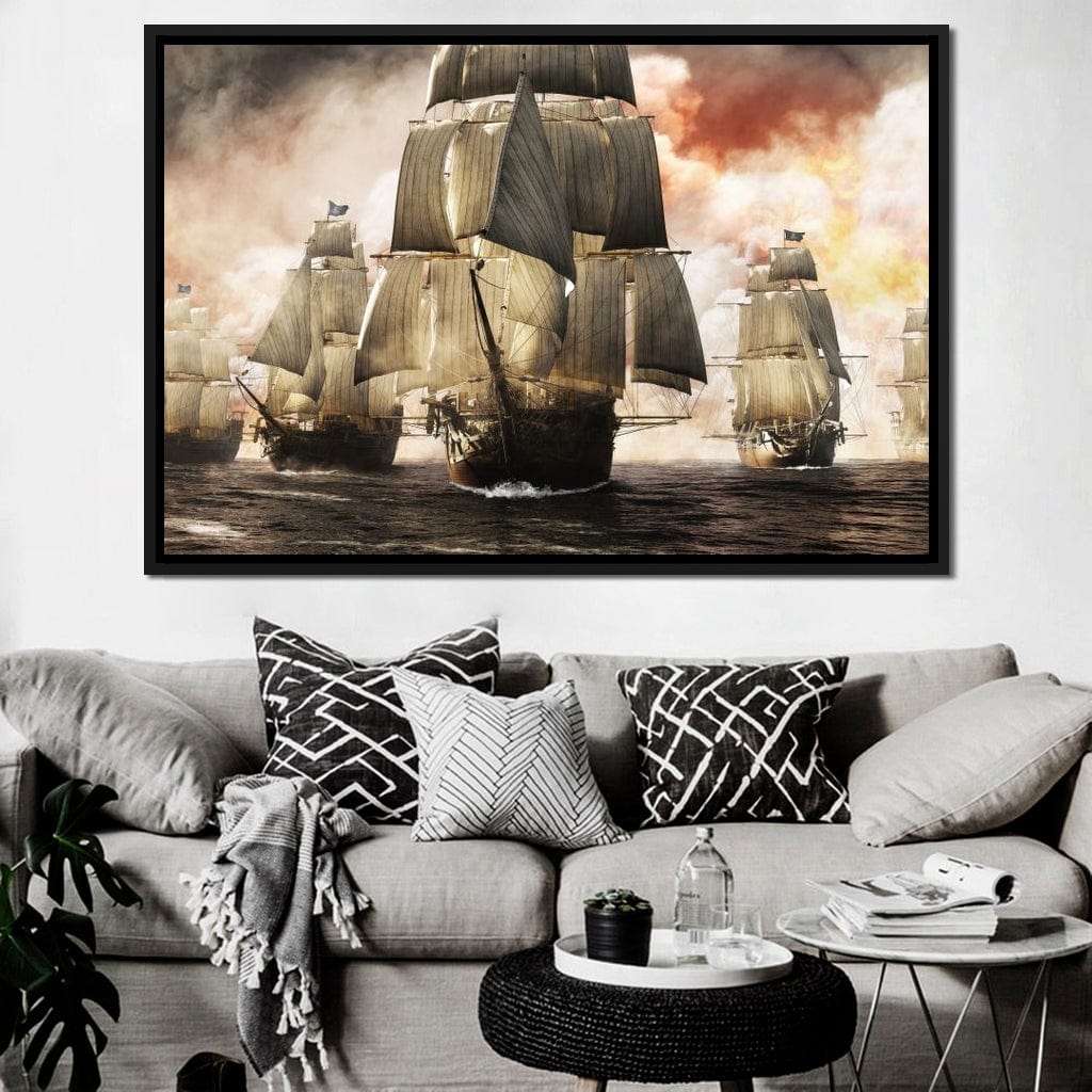 Pirate Fleet Canvas Wall Art