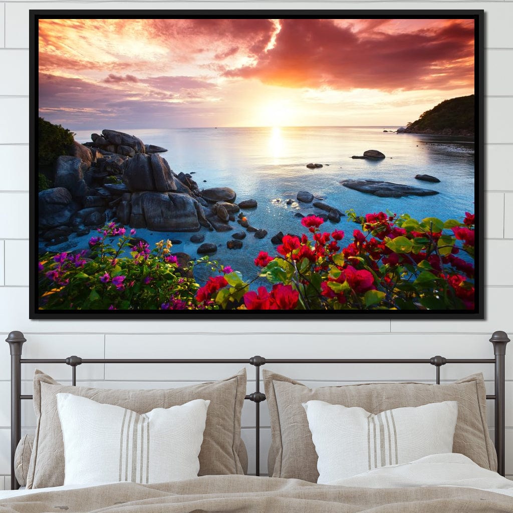 Tranquil Beach Resort Canvas Wall Art