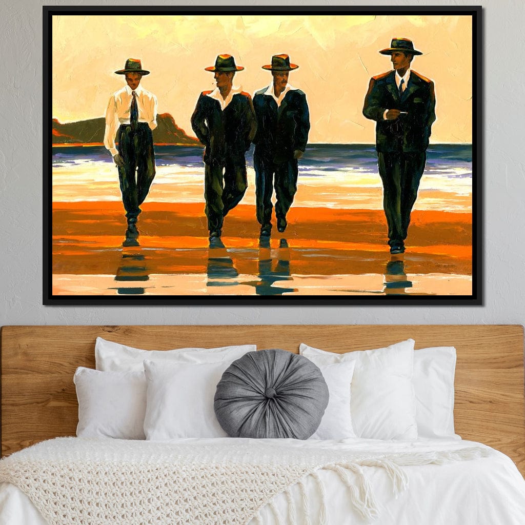 Men's On The Beach Canvas Wall Art