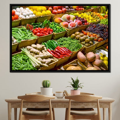 Fruit & Vegetables Market Canvas Wall Art