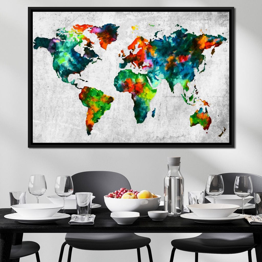 World Map - Mateo Canvas Wall Art