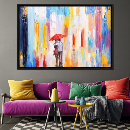 Romantic Rain Canvas Wall Art