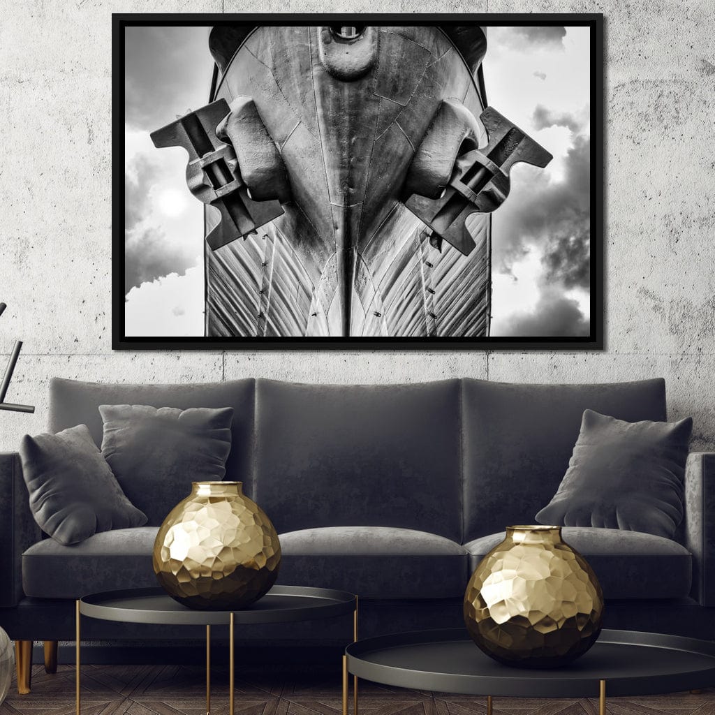 WWII Battleship Canvas Wall Art