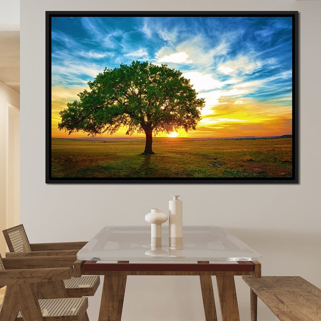 Sunrise Tree Canvas Wall Art