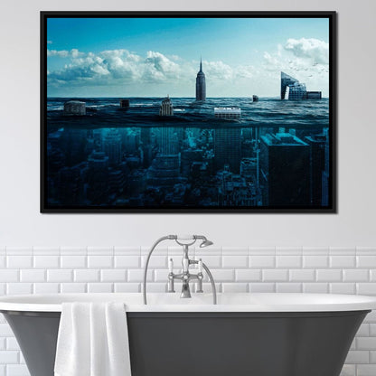 New York Underwater Canvas Wall Art