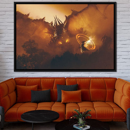Epic Clash Canvas Wall Art