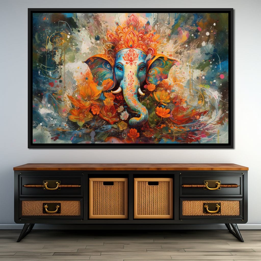 Ganesha's Grace Canvas Wall Art