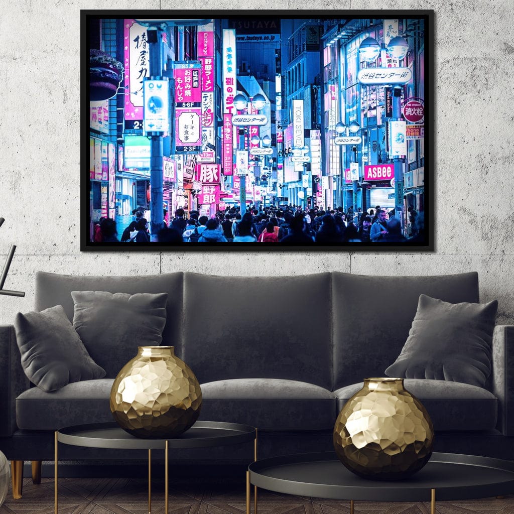 Cyberpunk Street Canvas Wall Art
