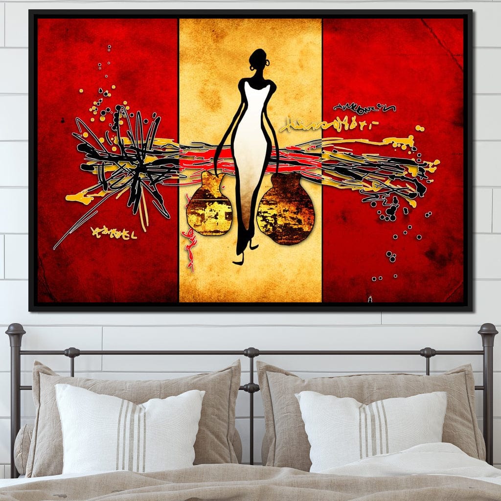 African Silhouette Canvas Wall Art