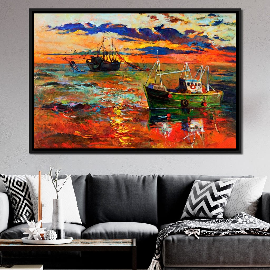 Fishing Boats Canvas Wall Art