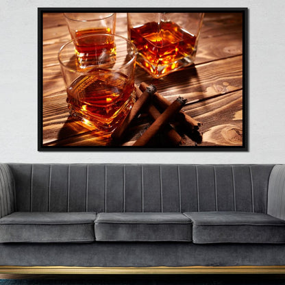 Cognac & Cigars Canvas Wall Art