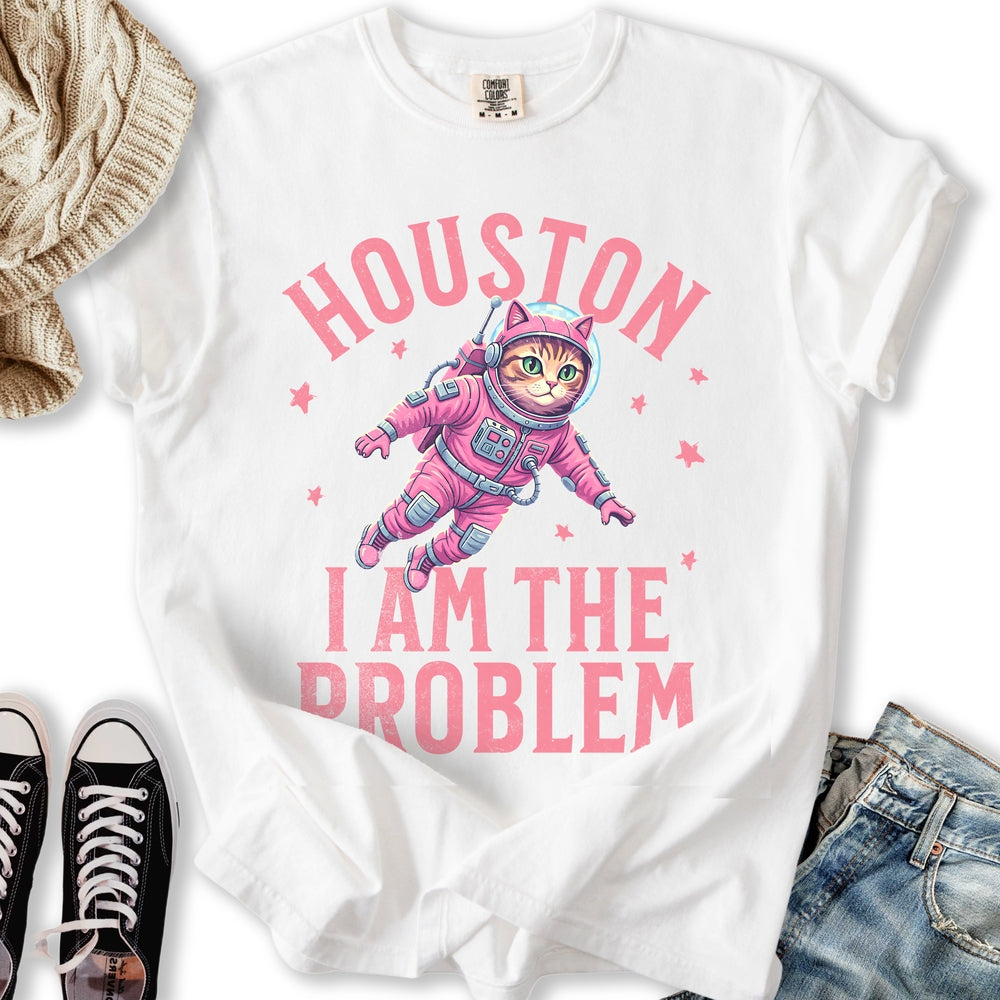 Houston Cat Pink Relaxed Tee