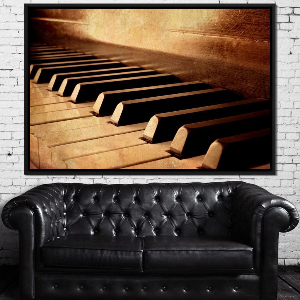Vintage Piano Keys Canvas Wall Art