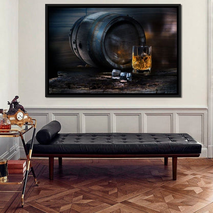 Keg of Whiskey Canvas Wall Art