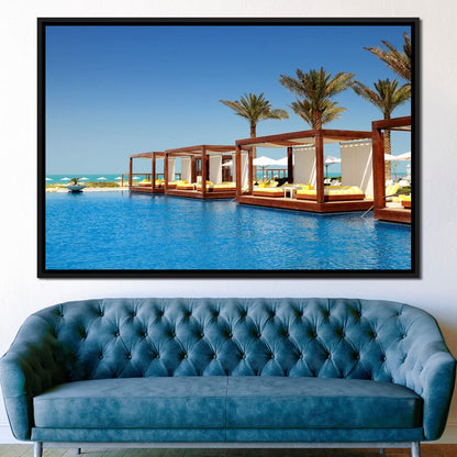 Pool Beds Canvas Wall Art
