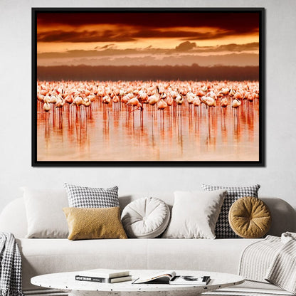 Lake Nakuru Flamingos Canvas Wall Art
