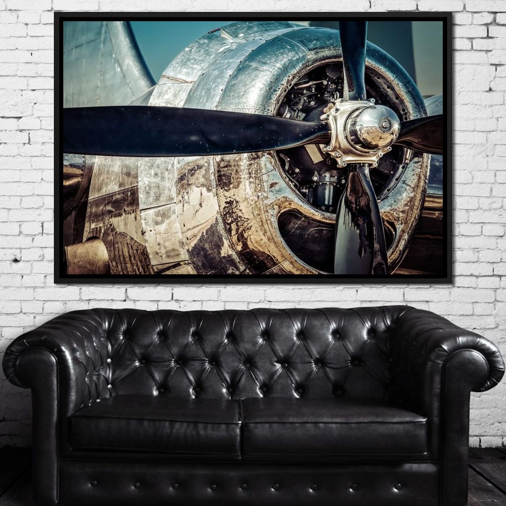 WWII Airplane Propeller Canvas Wall Art