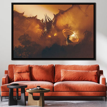Epic Clash Canvas Wall Art